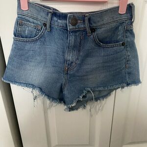 Express Light Blue Jean Shorts